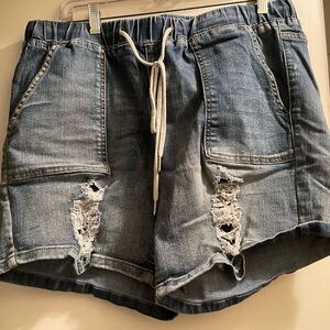 Denim Distressed Women's Shorts